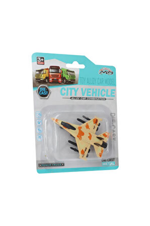 Kız Erkek Çocuk Oyuncak Die Cast Metal F-16 Benzeri Savaş Uçağı Turuncu Kamuflaj Kız Erkek Çocuk Oyu
