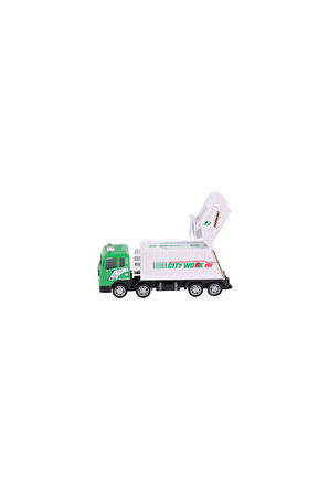 Kız Erkek Çocuk Oyuncak YH-711-57A SÜRTMELİ METAL 1:50 ÇÖP KAMYONU Kız Erkek Çocuk Oyuncak Eğitici O