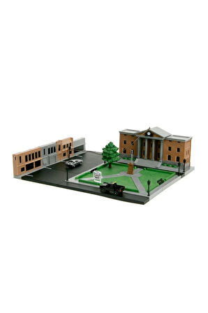Kız Erkek Çocuk Oyuncak Geleceğe Dönüş Saat Kulesi Nano Sahnesi Diorama Modellemesi Kız Erkek Çocuk