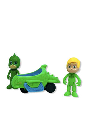 Kız Erkek Çocuk Eğlenceli Oyuncaklar Misalan 2 Figürlü Arabalı Set Pijamaskeliler