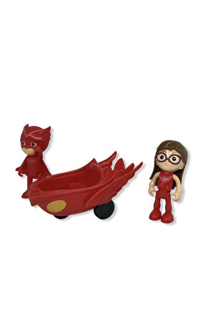 Kız Erkek Çocuk Eğlenceli Oyuncaklar Aynur Kocamanoğlu 2 Figürlü Arabalı Set Pija Maskeli Pijamaskel