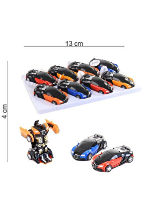 Kız Erkek Çocuk Eğlenceli Oyuncaklar Sürtmeli Robota Dönüşen Bugatti Araba