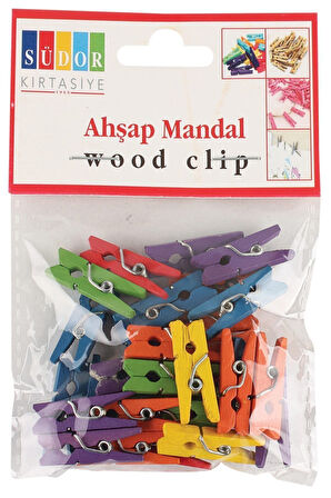 Kız Erkek Çocuk Eğlenceli Oyuncaklar Küçük Ahşap Mandal Renkli