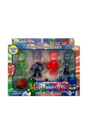 Kız Erkek Çocuk Eğlenceli Oyuncaklar 4'lü Pjmasks Figür Oyuncakları Pijamaskeliler Figür Seti