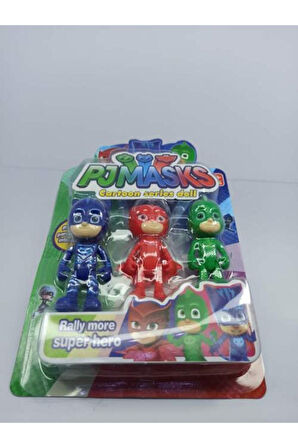 Kız Erkek Çocuk Eğlenceli Oyuncaklar Pj Masks 3'lü Pj Maskeliler 3'lü Figür