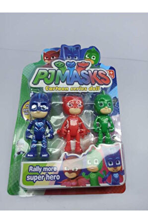 Kız Erkek Çocuk Eğlenceli Oyuncaklar Pj Masks 3'lü Pj Maskeliler 3'lü Figür