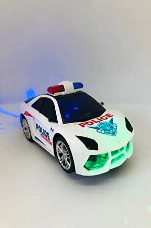 Kız Erkek Çocuk Eğlenceli Oyuncaklar Sesli ve Işıklı Force Polis Arabası 18Cm