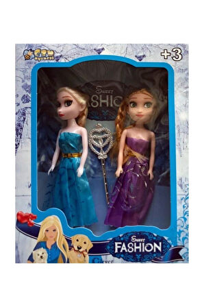 Kız Erkek Çocuk Eğlenceli Oyuncaklar Mini Elsa Ve Anna Kutulu Ikili Rrozen Girls Bebek Oyuncak