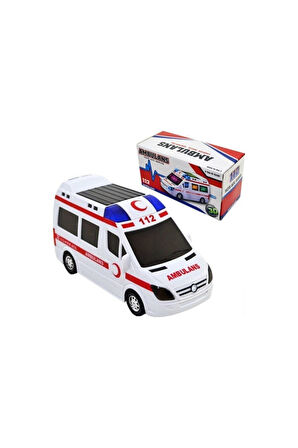 Kız Erkek Çocuk Eğlenceli Oyuncaklar Sesli 3d Işıklı Ambulans Arabası