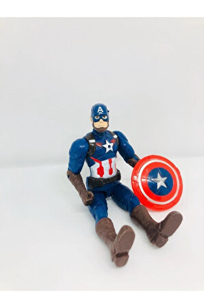 Kız Erkek Çocuk Eğlenceli Oyuncaklar Captain America 16Cm Figür Oyuncak Avengers Karakter