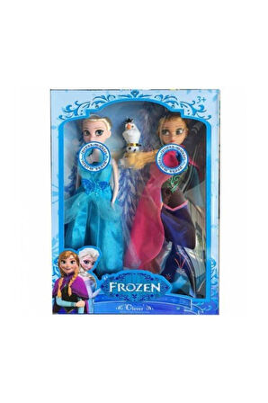 Kız Erkek Çocuk Eğlenceli Oyuncaklar Karlar Ülkesi Frozen Şarkı Söyleyen Elsa Ve Anna 2li Bebek 28cm
