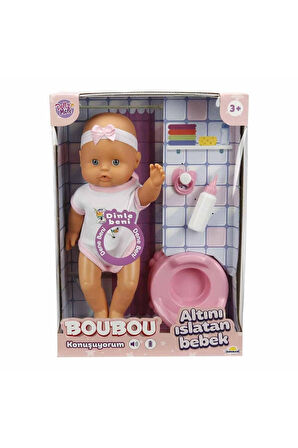 Kız Erkek Çocuk Oyuncak 2030121 Sunman, Boubou Altını Islatan ve Konuşan Bebek Seti 30cm Kız Erkek Ç