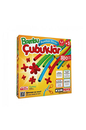 Kız Erkek Çocuk Oyuncak 5462 KumToys, Bambu Çubuklar - 300 parça / +3 yaş Kız Erkek Çocuk Oyuncak Eğ