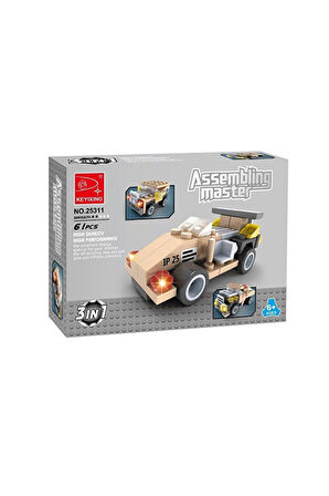 Kız Erkek Çocuk Oyuncak Ausini Assembling Master 3 in 1 61 Parça Arazi Araçları Kız Erkek Çocuk Oyun