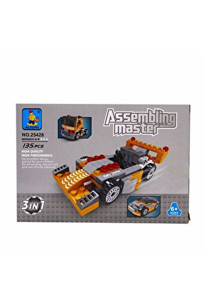 Kız Erkek Çocuk Oyuncak Ausini Assembling Master 135 Parça 3 in 1 Araçlar Kız Erkek Çocuk Oyuncak Eğ