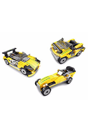 Kız Erkek Çocuk Oyuncak Ausini Assembling Master 170 Parça 3 in 1 Spor Arabalar Kız Erkek Çocuk Oyun