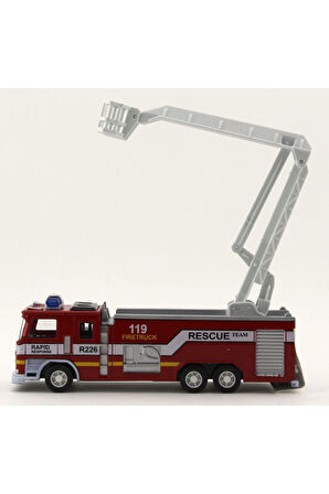 Kız Erkek Çocuk Oyuncak Çek Bırak Metal Asansörlü İtfaiye 632-7 Kız Erkek Çocuk Oyuncak Eğitici Oyun