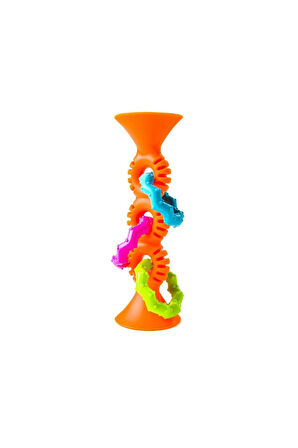 Kız Erkek Çocuk Oyuncak TFB165 Fat Brain Toys, Turuncu Halkalı Silikon Diş Kaşıyıcı Kız Erkek Çocuk