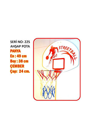 Kız Erkek Çocuk Oyuncak 225 Akçiçek, Ahşap Basket Potası Kız Erkek Çocuk Oyuncak Eğitici Oyuncaklar