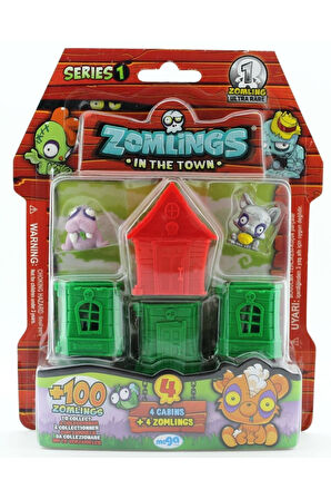 Kız Erkek Çocuk Oyuncak Zomlings 4'Lü Paket Seri 1 Kırmızı Evli P00972 Kız Erkek Çocuk Oyuncak Eğiti