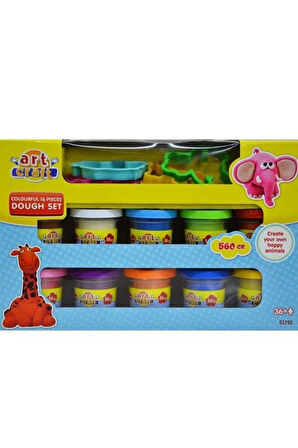 Kız Erkek Çocuk Oyuncak 03290 Art Craft 16 parça HAMUR SETİ-RENGARENK / 560 gr Kız Erkek Çocuk Oyunc