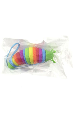 Kız Erkek Çocuk Oyuncak Kıvrılabilen Renkli Plastik Salyangoz Anahtarlık Yeşil Kız Erkek Çocuk Oyunc