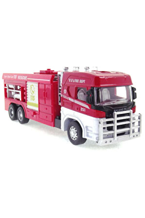 Kız Erkek Çocuk Oyuncak Die Cast Model Çek Bırak Merdivenli İtfaiye Kamyonu Kız Erkek Çocuk Oyuncak