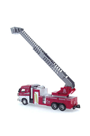 Kız Erkek Çocuk Oyuncak Die Cast Model Çek Bırak Asansörlü İtfaiye Kamyonu Kız Erkek Çocuk Oyuncak E