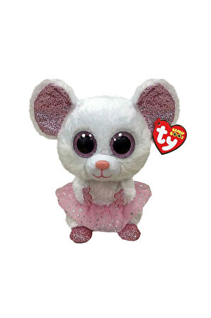 Kız Erkek Çocuk Oyuncak TY Beanie Boos Tütülü Peluş Fare Nina 24cm Kız Erkek Çocuk Oyuncak Eğitici O