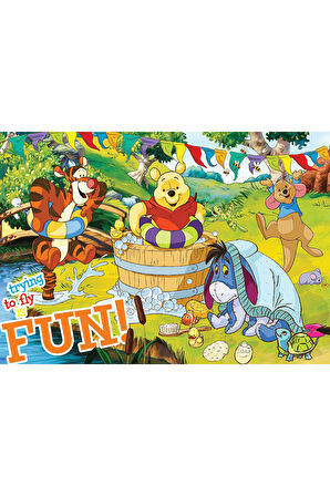 Kız Erkek Çocuk Oyuncak KS Puzzle 100 Parça Winnie The Pooh Kız Erkek Çocuk Oyuncak Eğitici Oyuncakl