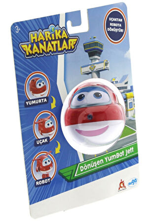 Kız Erkek Çocuk Oyuncak Harika Kanatlar Dönüşen Tekli Figür YumBot Jett Kız Erkek Çocuk Oyuncak Eğit