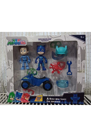 Kız Erkek Çocuk Eğlenceli Oyuncaklar Oyuncak Pjmasks Turbo Blast Racers Cat Boy Karakter Figür Oyunc