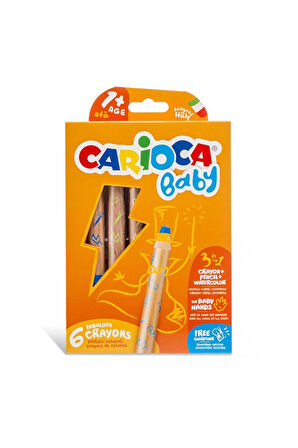 Kız Erkek Çocuk Oyuncak Carioca Jumbo Bebek Ahşap Gövdeli Boya Kalemi 6'lı Kız Erkek Çocuk Oyuncak E
