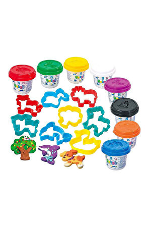 Kız Erkek Çocuk Oyuncak Sunman Playgo Oyun Hamuru Set Mini Silindir 8 Hamurlu Kız Erkek Çocuk Oyunca