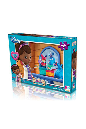 Kız Erkek Çocuk Oyuncak KS Doc McStuffins 100 Parça Puzzle Kız Erkek Çocuk Oyuncak Eğitici Oyuncakla