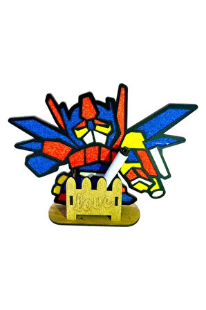 Kız Erkek Çocuk Eğlenceli Oyuncaklar TRnsformers Robot Ahşap Tuz Boyama Oyunu : Boya Ve Masa Üstüne