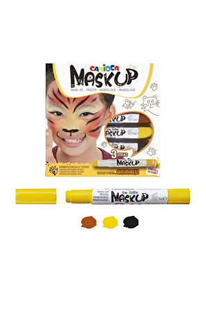 Kız Erkek Çocuk Oyuncak Carioca Mask Up Yüz Boyası 3 Renk Animals Kız Erkek Çocuk Oyuncak Eğitici Oy