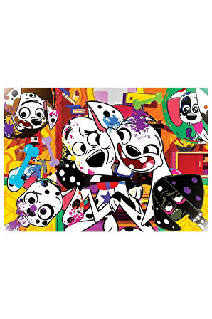 Kız Erkek Çocuk Oyuncak KS Dalmatian 100 Parça Puzzle Kız Erkek Çocuk Oyuncak Eğitici Oyuncaklar