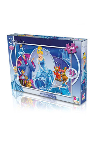 Kız Erkek Çocuk Oyuncak KS Cinderella 100 Parça Puzzle Kız Erkek Çocuk Oyuncak Eğitici Oyuncaklar