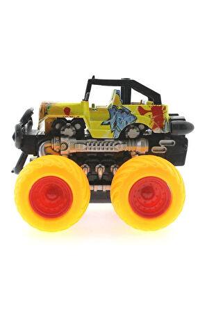 Eğitici Oyuncaklar Die Cast Off Road Dev Sarı Teker Araba Kız Erkek Çocuk Oyuncak Eğitici Oyuncaklar