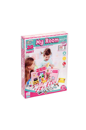 Kız Erkek Çocuk Oyuncak Benim Odam Maket 3 Boyutlu Puzzle Kız Erkek Çocuk Oyuncak Eğitici Oyuncaklar