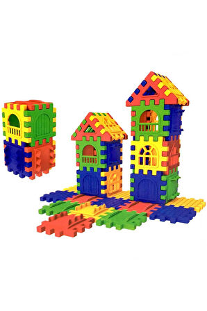 Kız Erkek Çocuk Oyuncak Puzzle City 3D Yapı ve Tasarım Blokları 64 Parça - 03702 Kız Erkek Çocuk Oyu