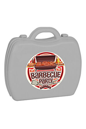 Kız Erkek Çocuk Oyuncak Aksesuarlı Çantalı Barbekü Seti 35 Parça Kız Erkek Çocuk Oyuncak Eğitici Oyu