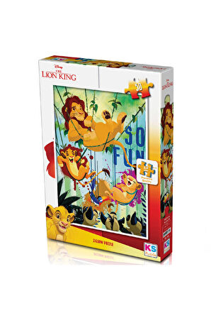 Kız Erkek Çocuk Oyuncak KS Lion King 50 Parça Puzzle Kız Erkek Çocuk Oyuncak Eğitici Oyuncaklar