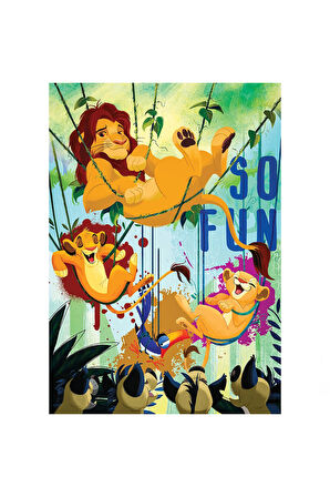 Kız Erkek Çocuk Oyuncak KS Lion King 50 Parça Puzzle Kız Erkek Çocuk Oyuncak Eğitici Oyuncaklar