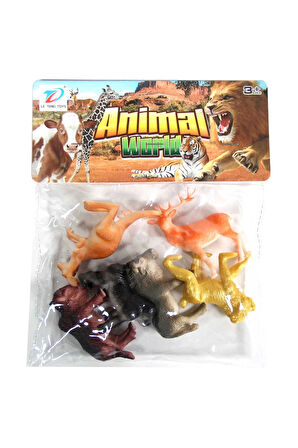 Kız Erkek Çocuk Oyuncak PVS Küçük Vahşi Hayvan Figürleri 888A-10 Kız Erkek Çocuk Oyuncak Eğitici Oyu