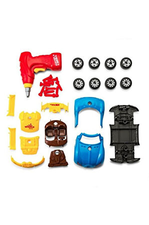 Kız Erkek Çocuk Oyuncak Sök Tak Spor Araba 30 Parça - 661-184 Kız Erkek Çocuk Oyuncak Eğitici Oyunca