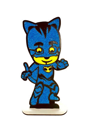 Kız Erkek Çocuk Eğlenceli Oyuncaklar Kedi Çocuk pijamaskeliler Ahşap Tuz Boyama Oyunu : Boya Ve Masa