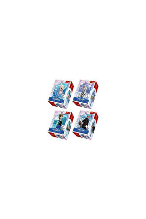 Kız Erkek Çocuk Eğlenceli Oyuncaklar 54 Parça Mini Puzzle Disney Frozen Karlar Ülkesi (1Adet)
