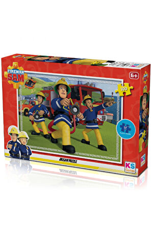 Kız Erkek Çocuk Oyuncak KS Fireman Sam 100 Parça Puzzle Kız Erkek Çocuk Oyuncak Eğitici Oyuncaklar